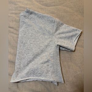 Zara cropped short sleeve sweatshirt